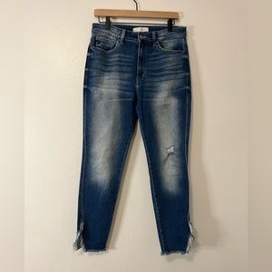 Kancan Frayed Ankle Hi-Rise Ripped Distressed Jeans Sz. 29
